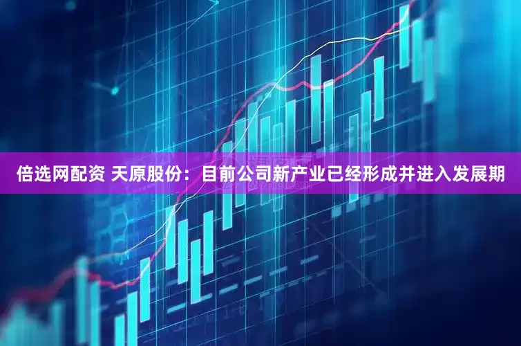 倍选网配资 天原股份：目前公司新产业已经形成并进入发展期